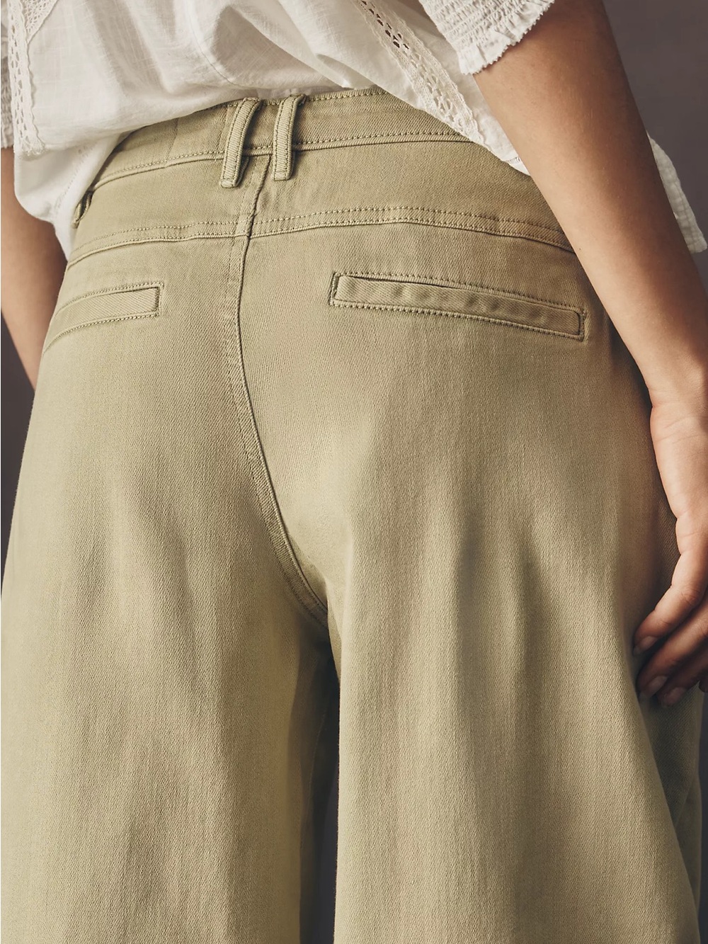 NWT Size 30 - Anthropologie Cotton Tapered Slouch Jeans in Moss (NWT US$ 158) - Picture 9 of 16